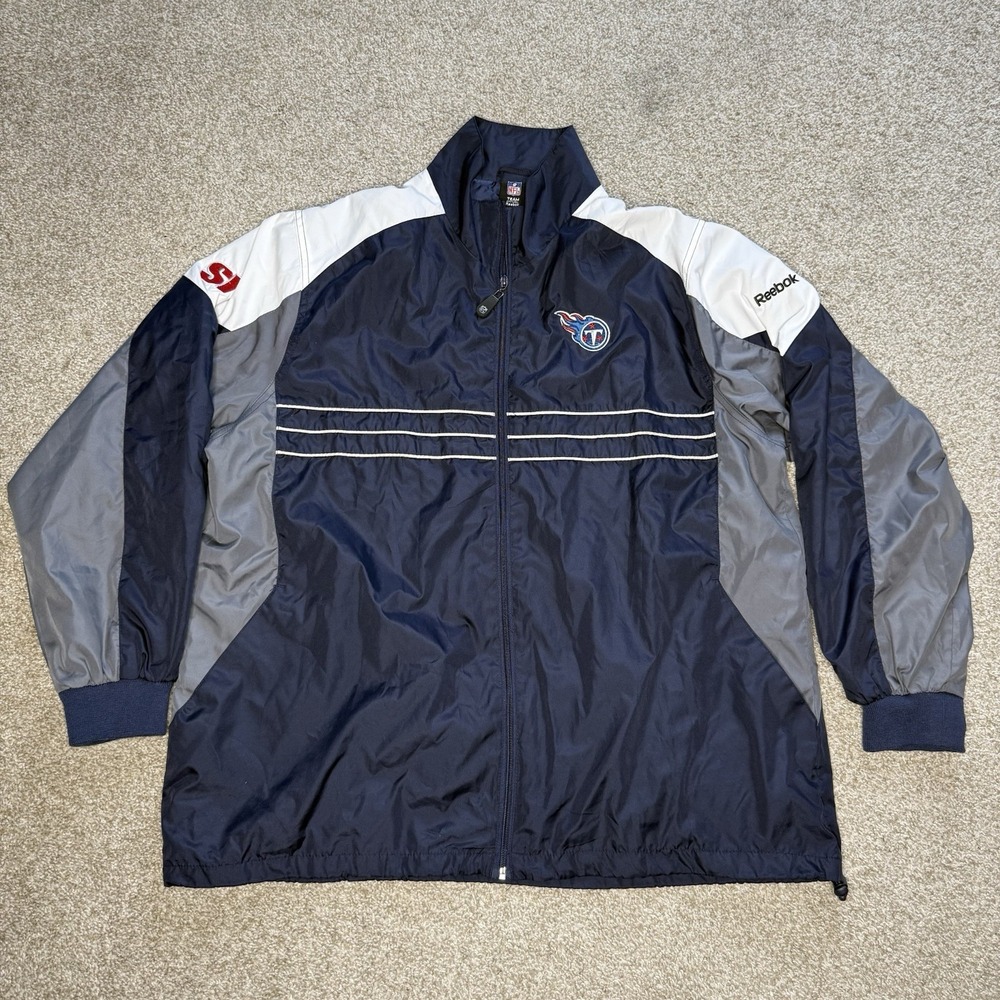 Reebok Tennessee Titans NFL Football Full Zip Windbreaker Jacket Size's XLarge